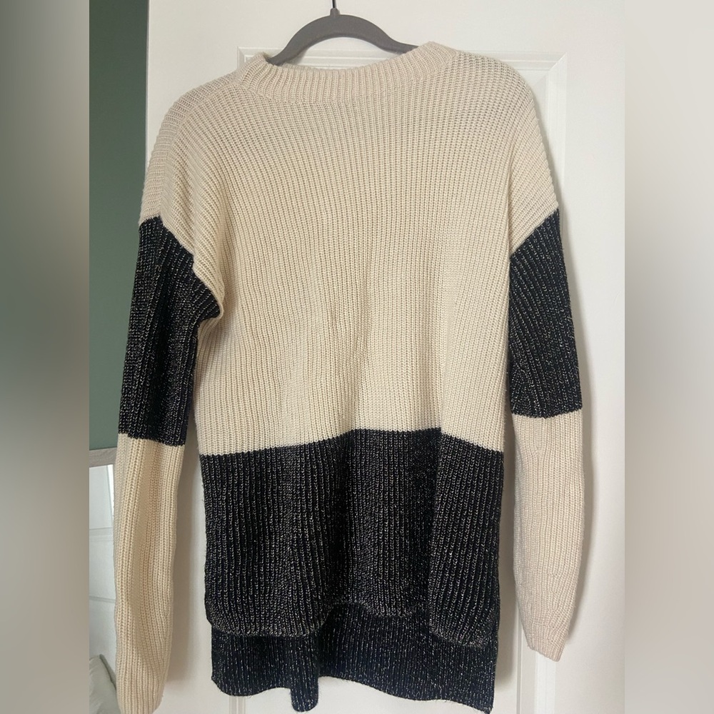 Karl Lagerfeld Metallic Colorblock Sweater